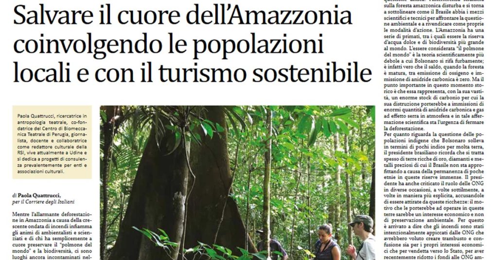 saving the amazon forest- newspaper-local community-