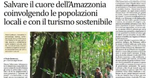 saving the amazon forest- newspaper-local community-